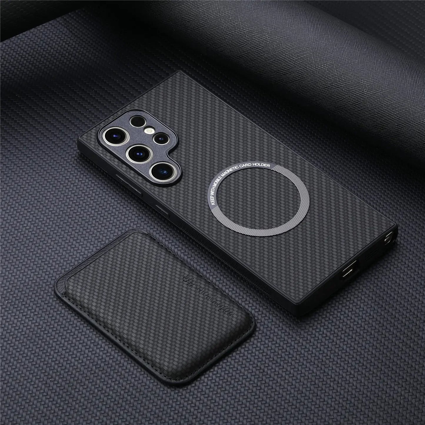 Premium Magnetic  Case For Samsung S25-S24  with cardholder
