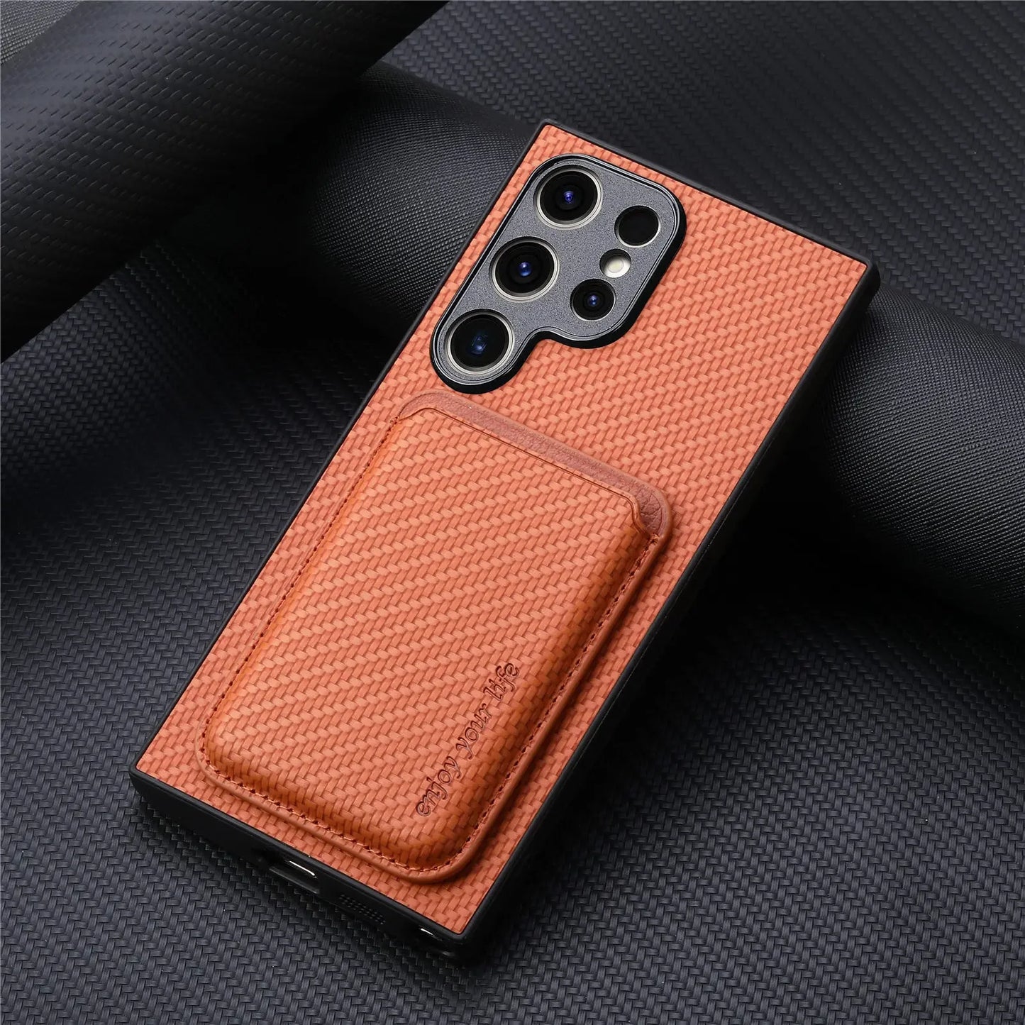 Premium Magnetic  Case For Samsung S25-S24  with cardholder