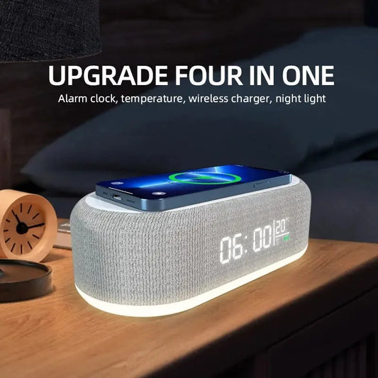Alarm Clock/Wireless Charger For Smartphone/Smartwatch